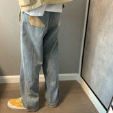 Men Jeans Retro Spring and Autumn Loose Straight Jeans